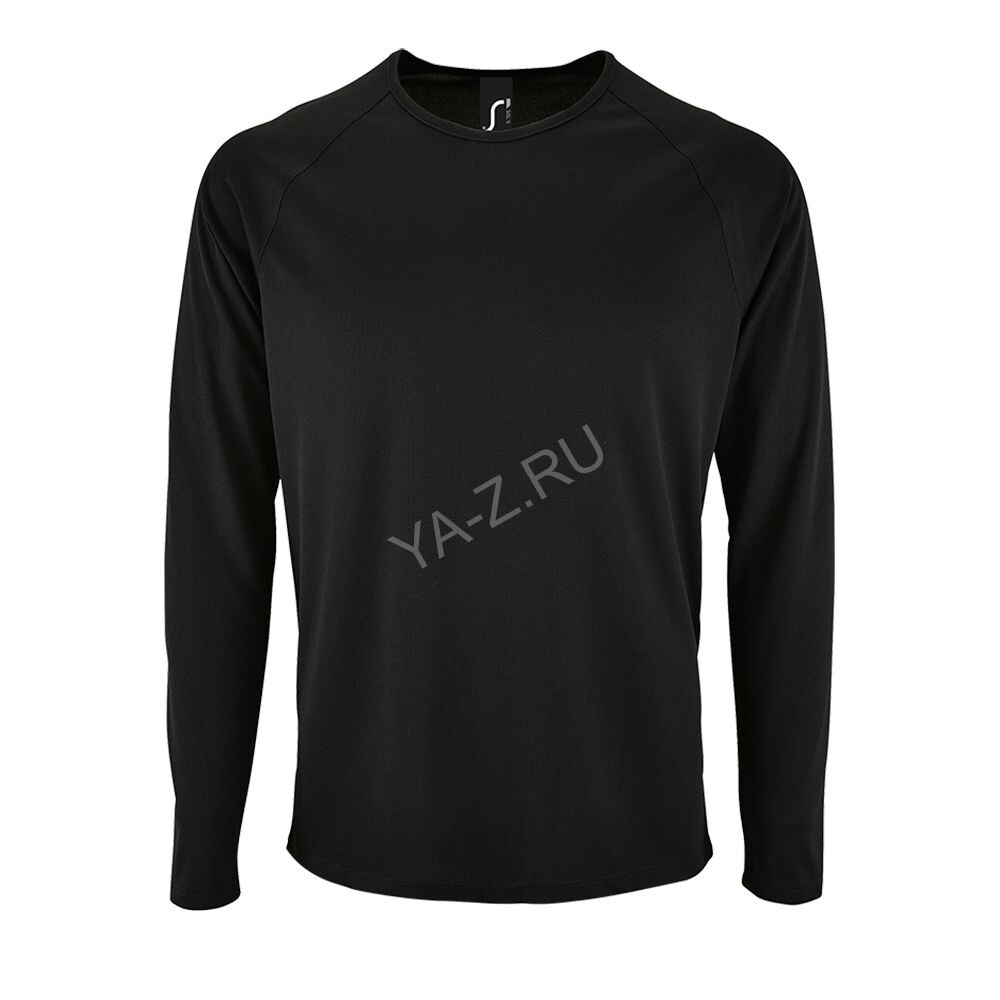 Футболка с длинным рукавом Sporty LSL Men черная, размер 3XL