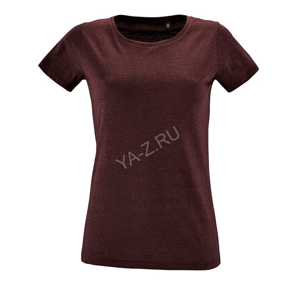 Футболка женская Regent Fit Women бордовый меланж, размер L