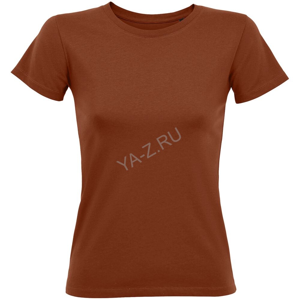 Футболка женская Regent Fit Women, коричневая (терракотовая), размер L