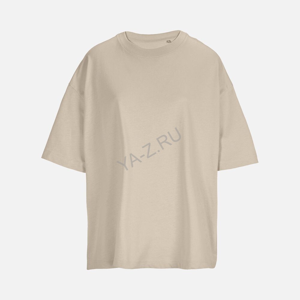 Футболка оверсайз женская Boxy Women, бежевая (льняная), размер L
