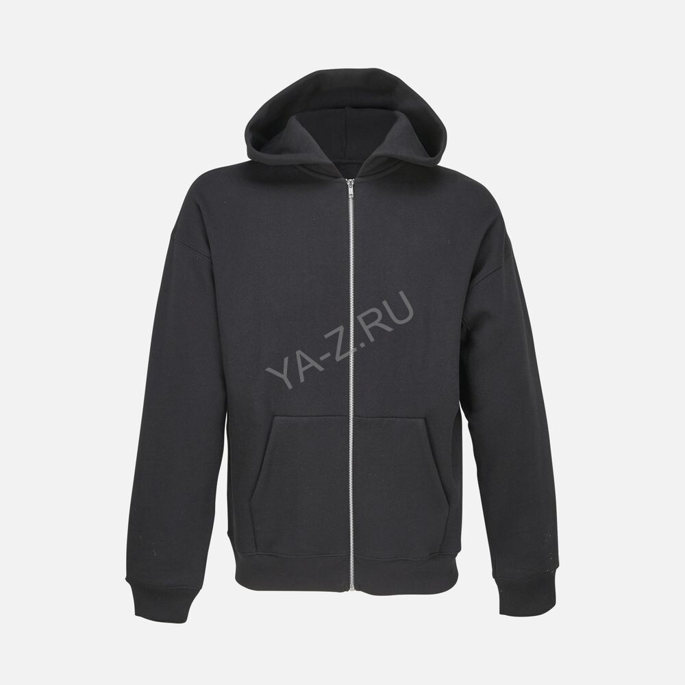 Толстовка унисекс на молнии Jelo, черная, размер 3XL