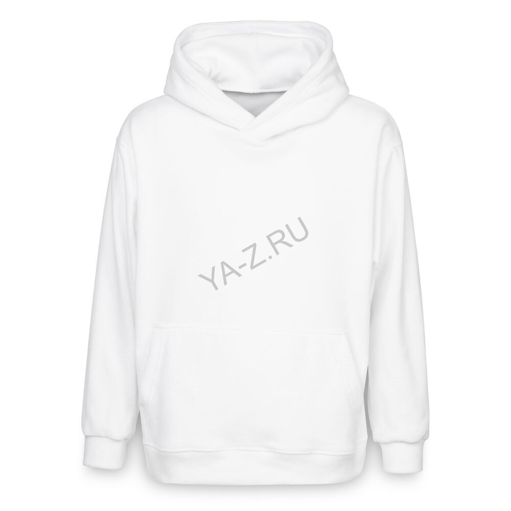 Худи флисовое унисекс Manakin, белое, размер XS/S