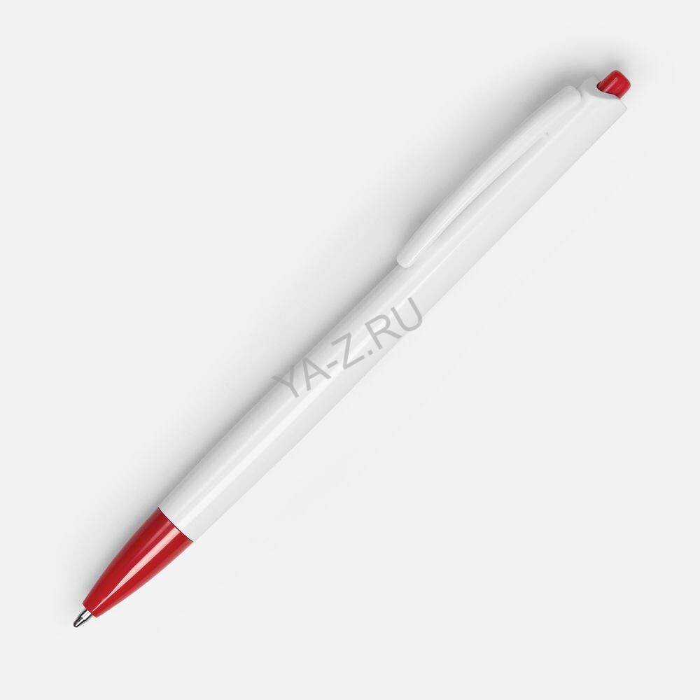 Ручка шариковая Tick, белая с красным