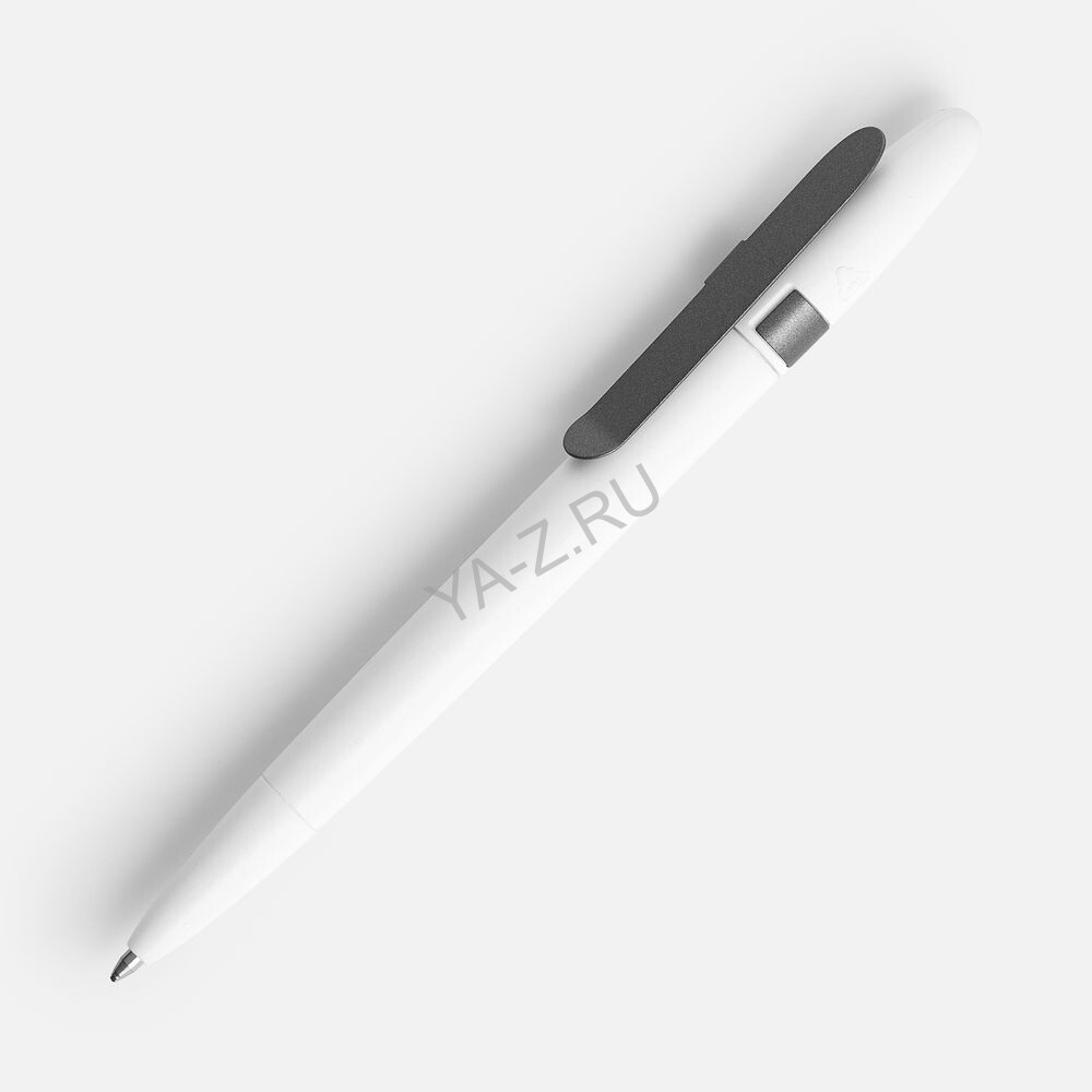 Ручка шариковая Prodir DS5 TSM Metal Clip, белая с серым