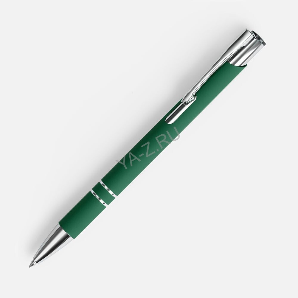 Ручка шариковая Keskus Soft Touch, зеленая