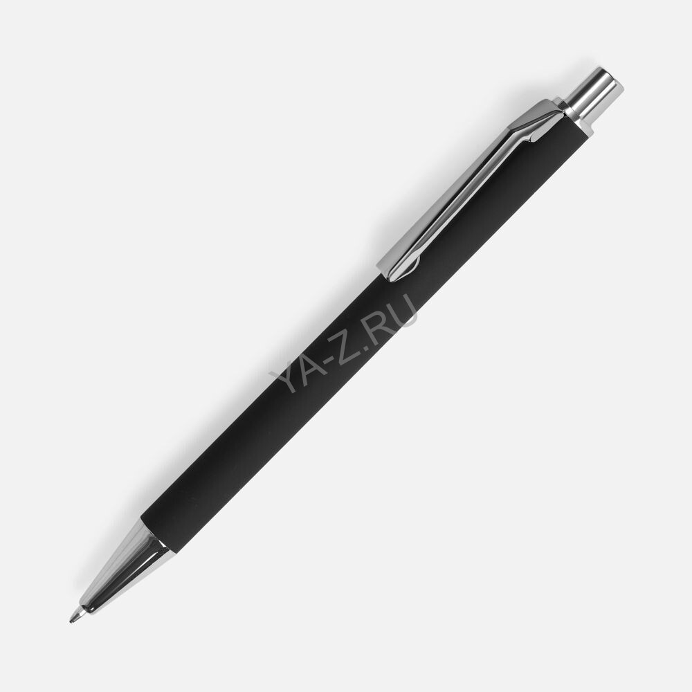 Ручка шариковая Lobby Soft Touch Chrome, черная
