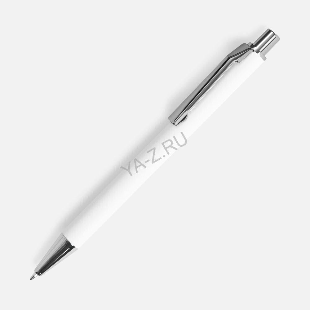 Ручка шариковая Lobby Soft Touch Chrome, белая