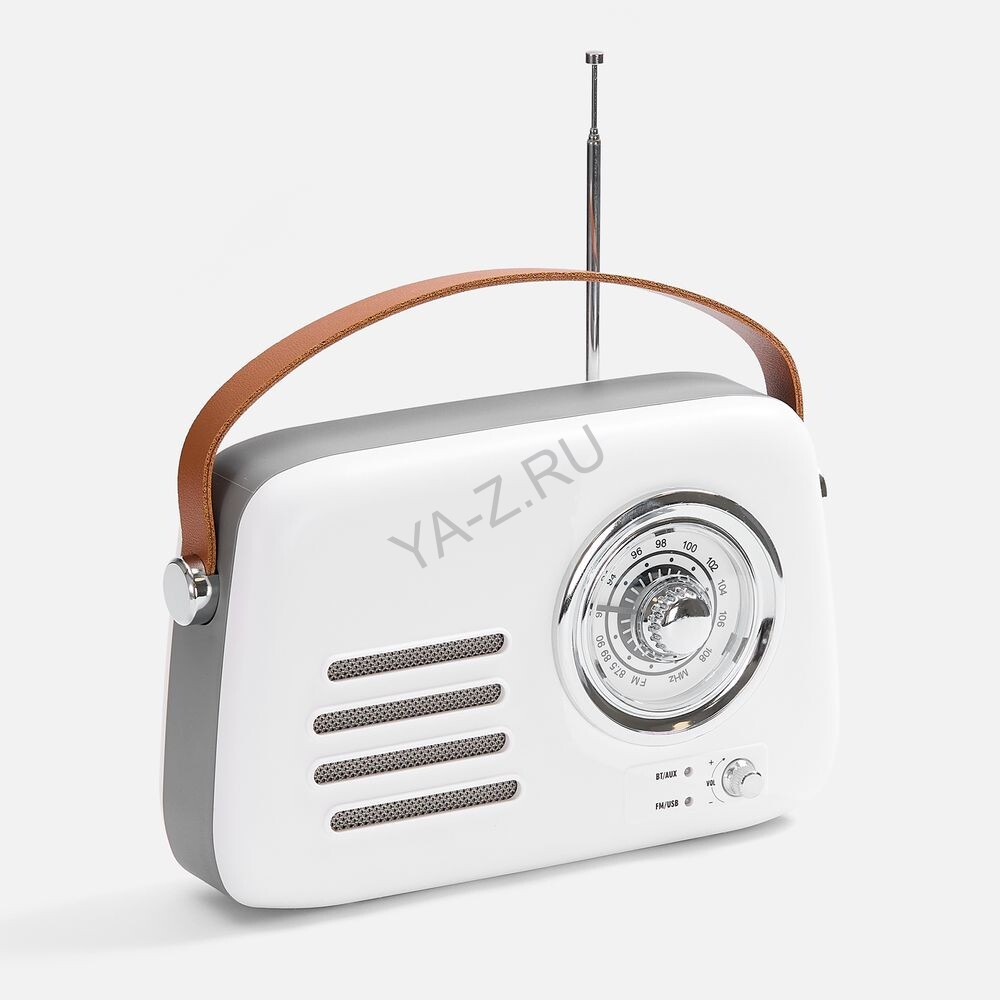 Bluetooth-колонка с радио Retronica, белая