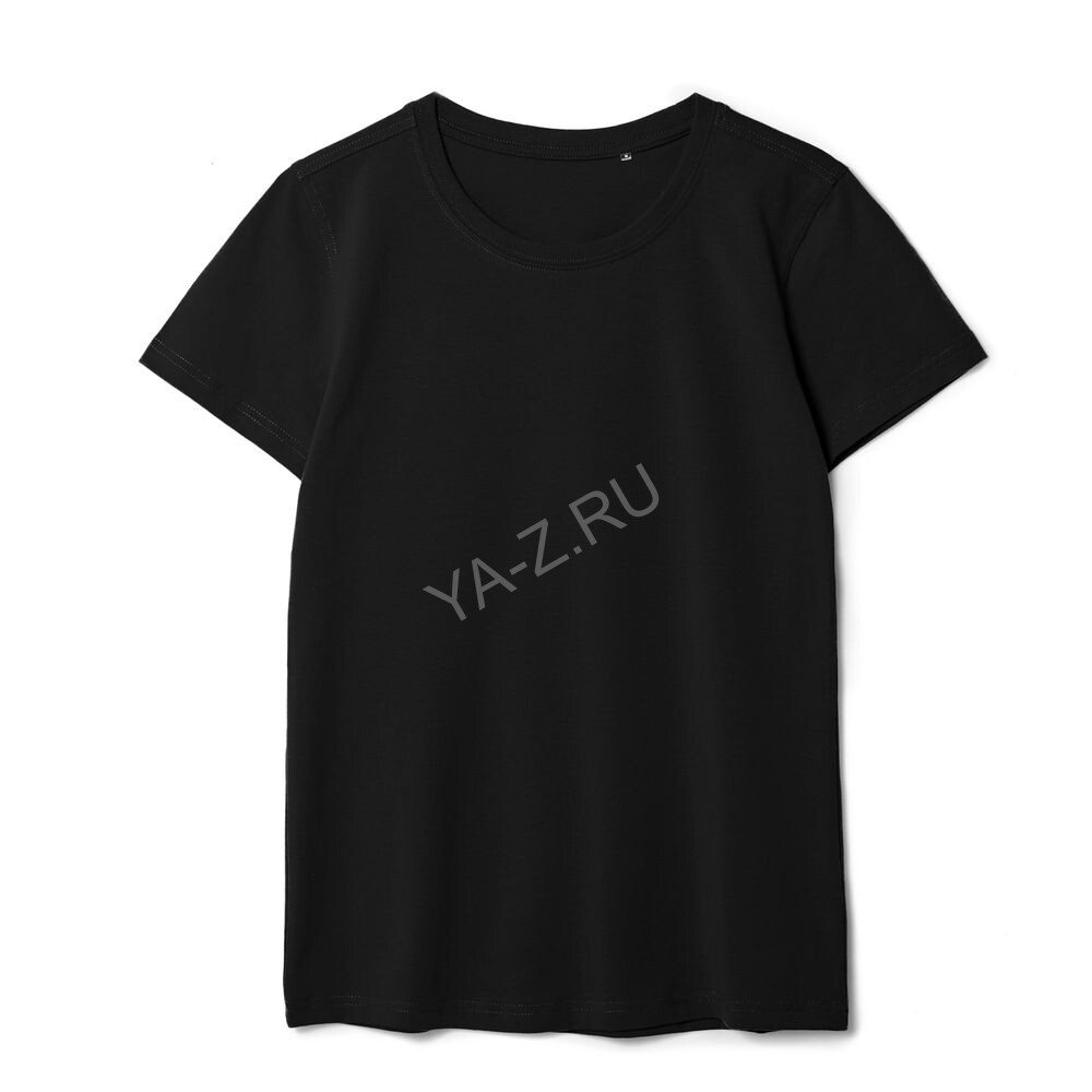 Футболка женская T-bolka Stretch Lady, черная, размер XXL