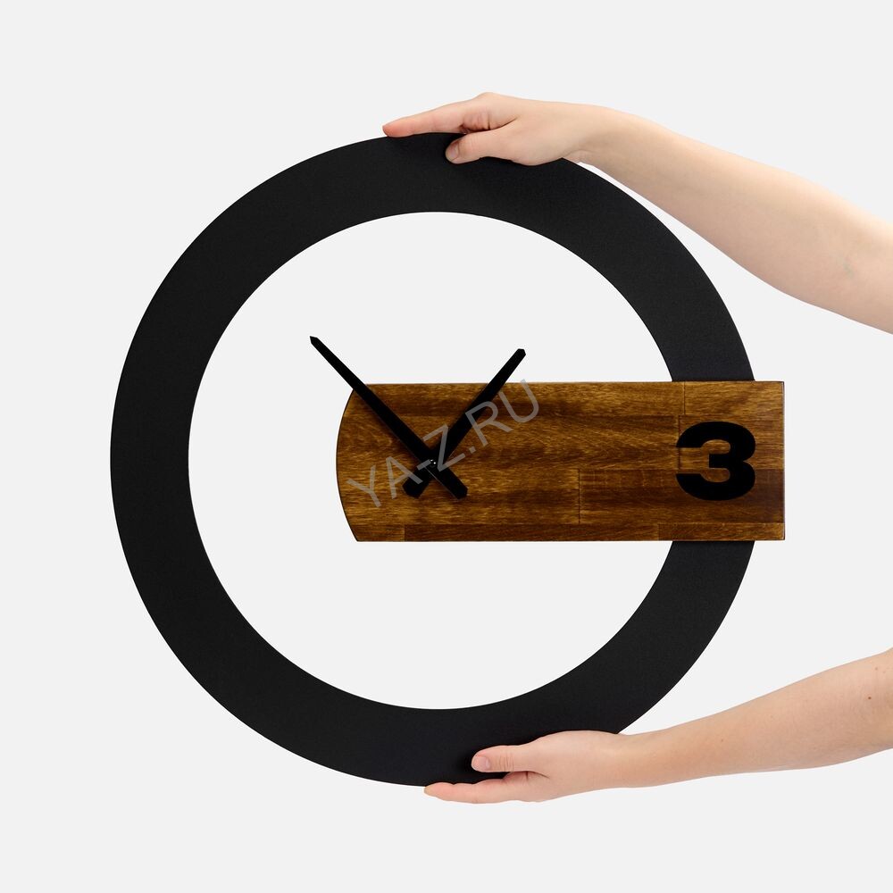 Часы TimeLord, черные с коричневым