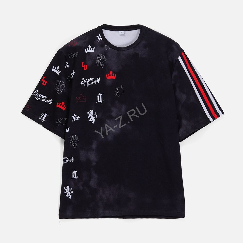 Футболка мужская оверсайз Originelli Terry с полной запечаткой на заказ, размер XS