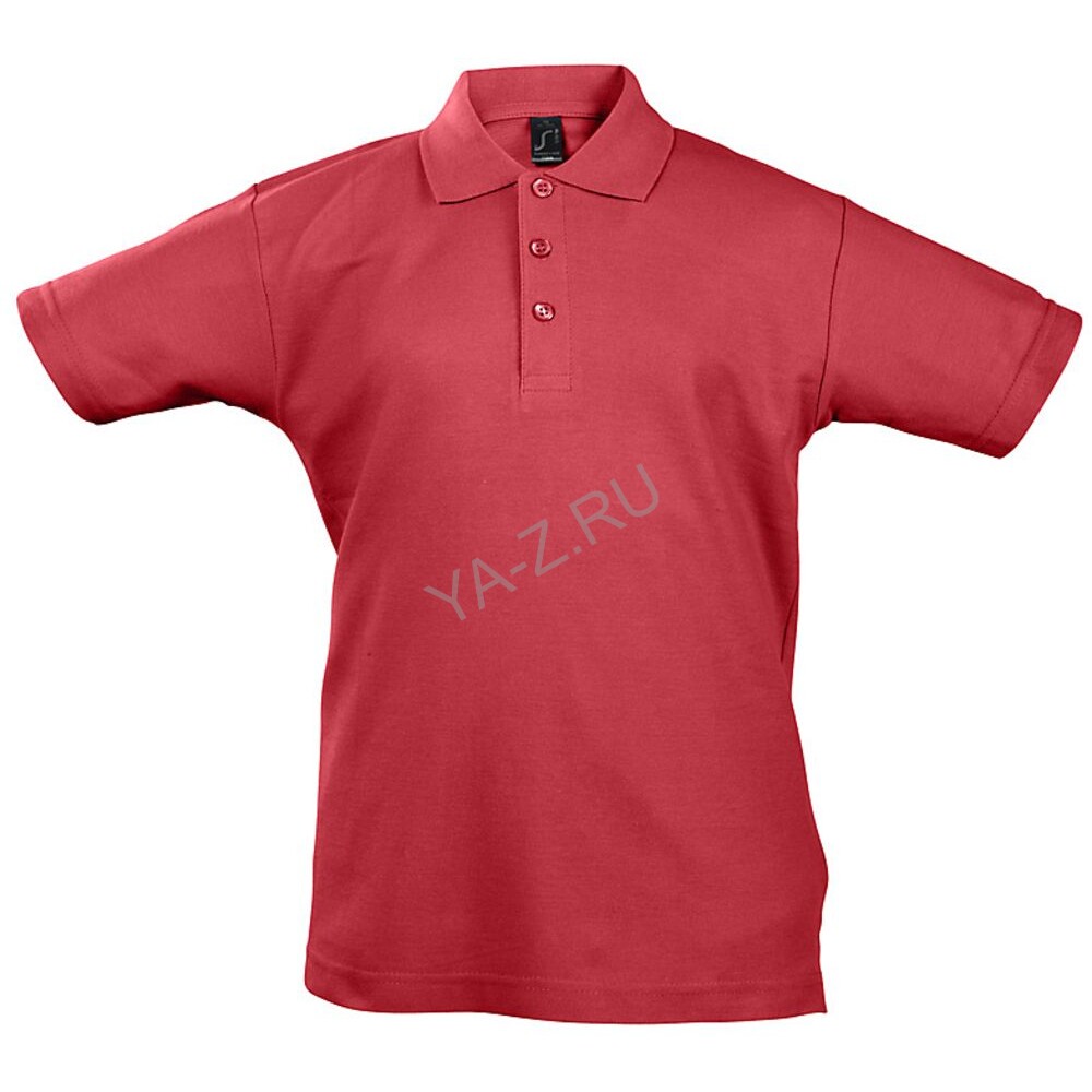 Рубашка поло детская Summer II Kids, красная, на рост 130-140 см