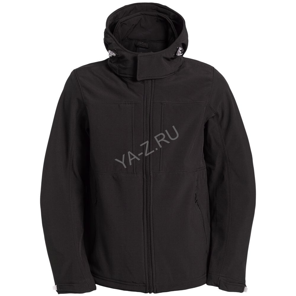 Куртка мужская Hooded Softshell черная, размер S