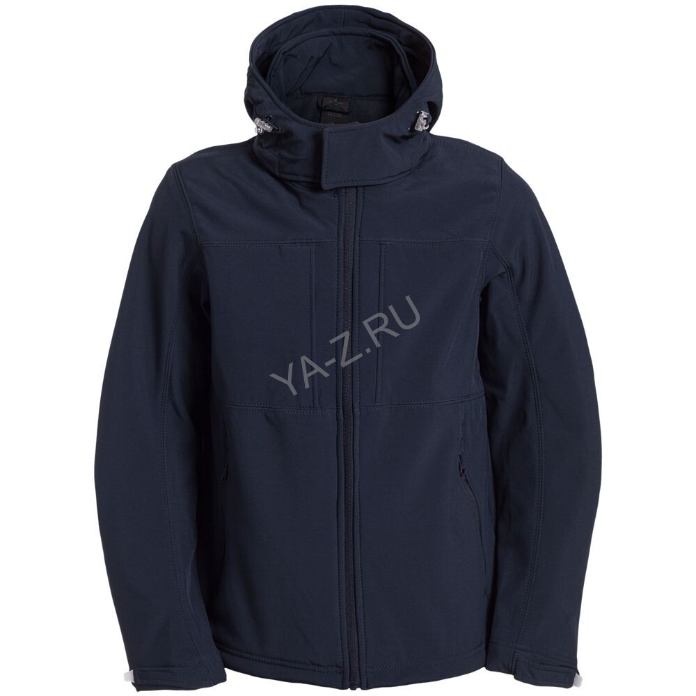 Куртка мужская Hooded Softshell темно-синяя, размер M