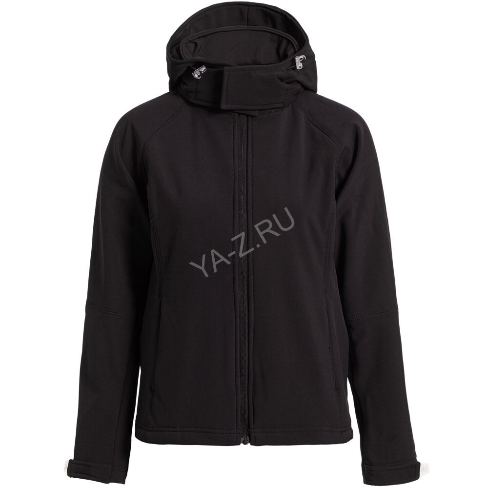 Куртка женская Hooded Softshell черная, размер L