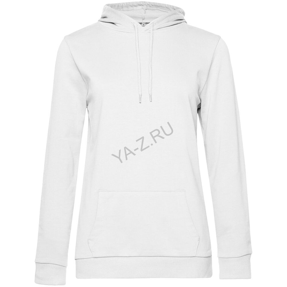 Толстовка с капюшоном женская Hoodie, белая, размер L