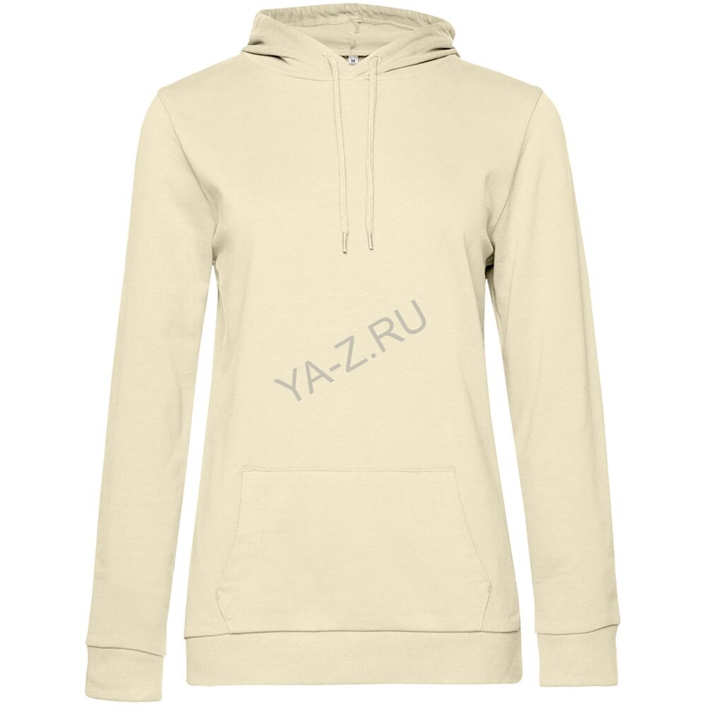 Толстовка с капюшоном женская Hoodie, светло-желтая, размер L