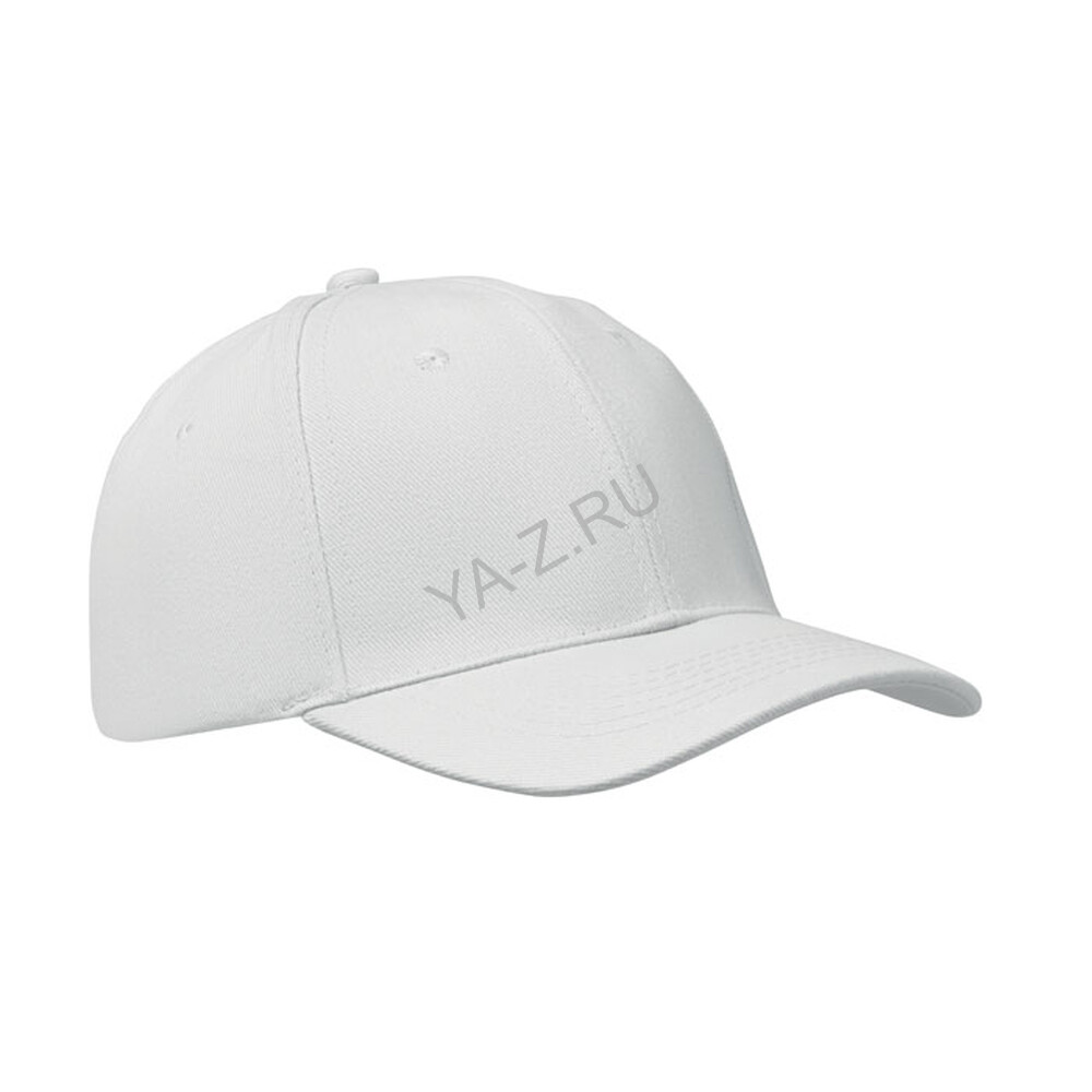 6 panel baseball cap белый