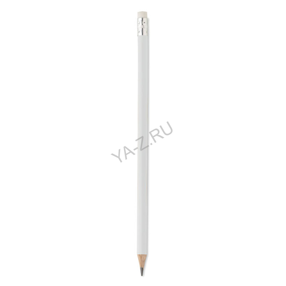 Natural pencil with eraser белый
