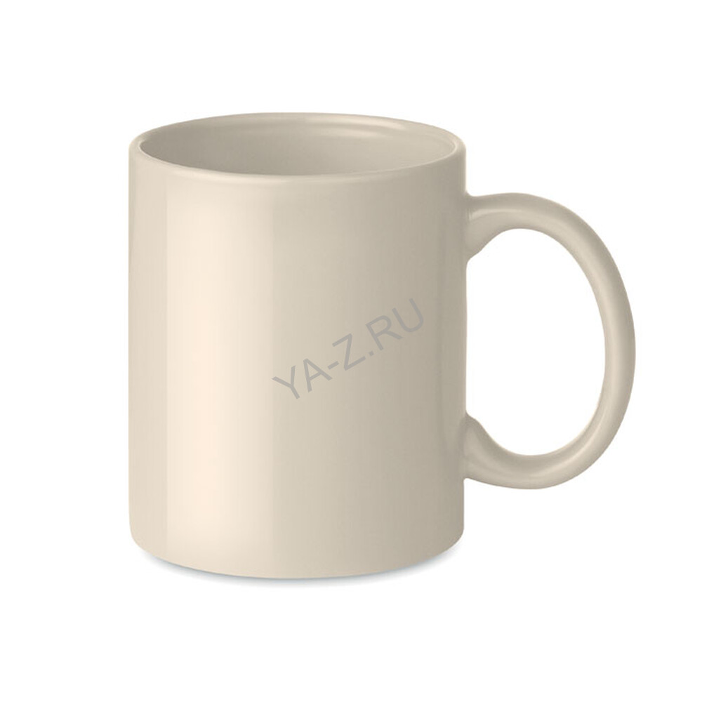 Coloured ceramic mug 300ml бежевый