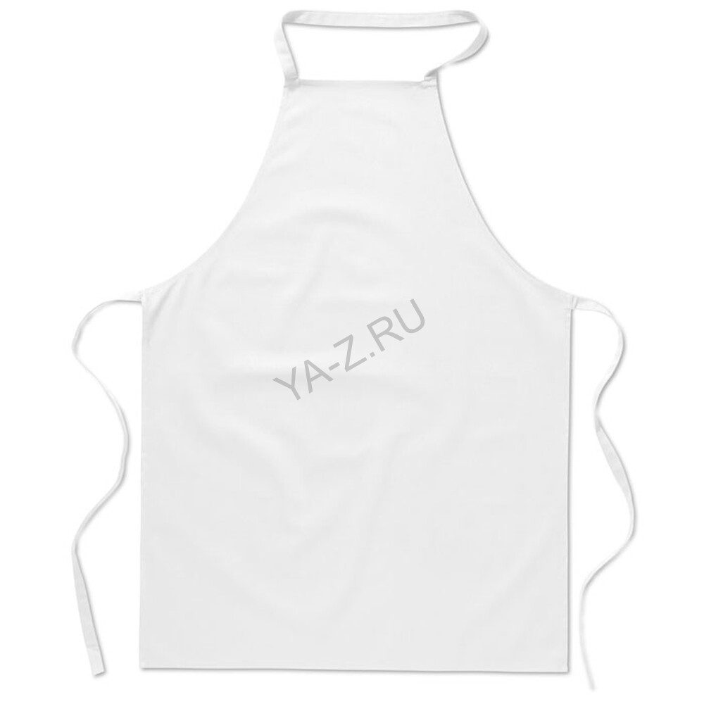 Кухонный фартук из хлопка белый