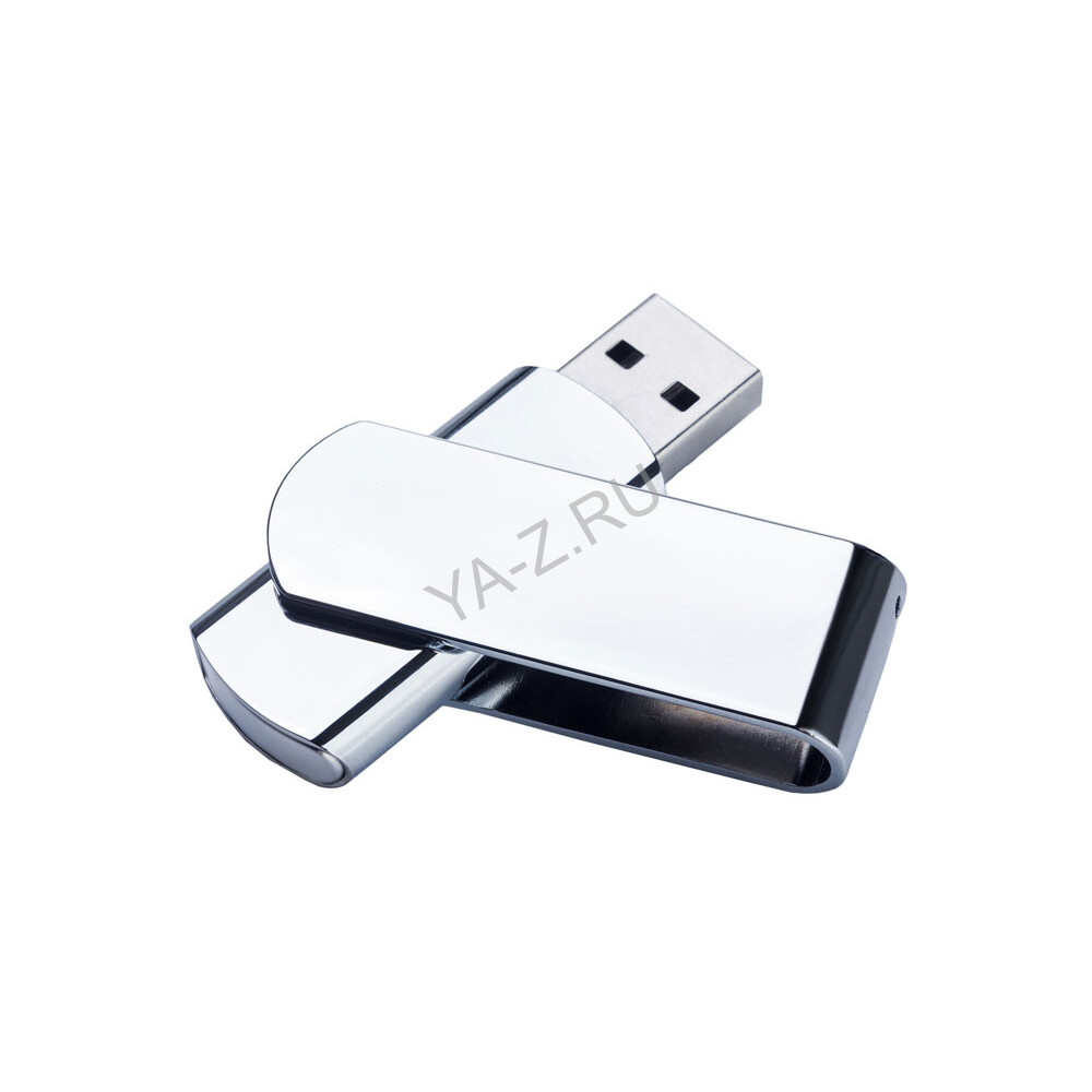 USB 2.0- флешка на 16 Гб глянцевая поворотная