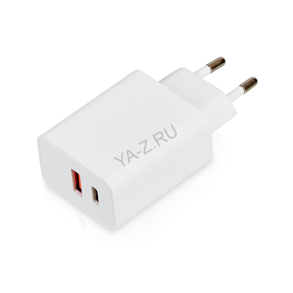Сетевое зарядное устройство c выходами USB-A и USB-C и быстрой зарядкой QC/PD «Recharger Pro», 30 Вт