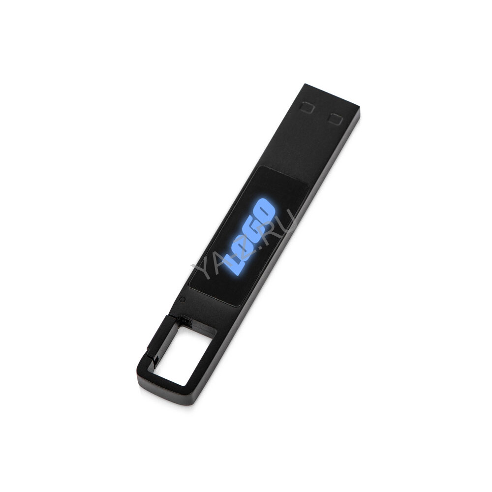 USB 2.0- флешка на 32 Гб c подсветкой логотипа «Hook LED»