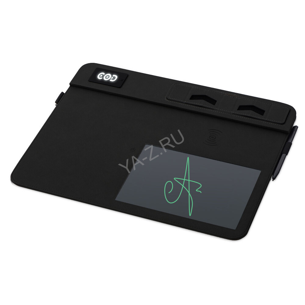 Многофункциональный коврик для мыши «Multi Pad» с беспроводной зарядкой и LCD экраном, 10 Вт