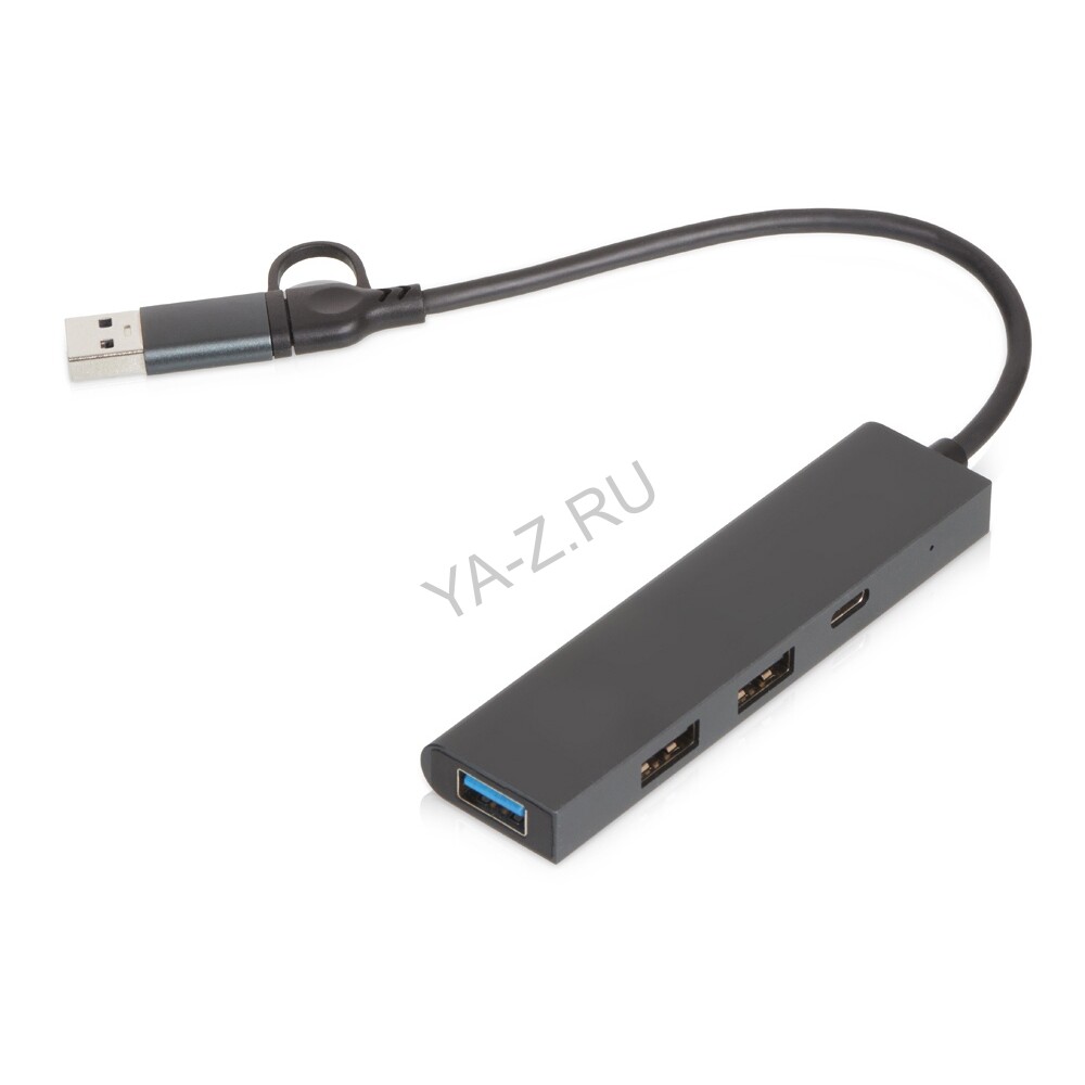 USB-хаб «Command» с коннектором 2-в-1 USB-C и USB-A, 2.0/3.0