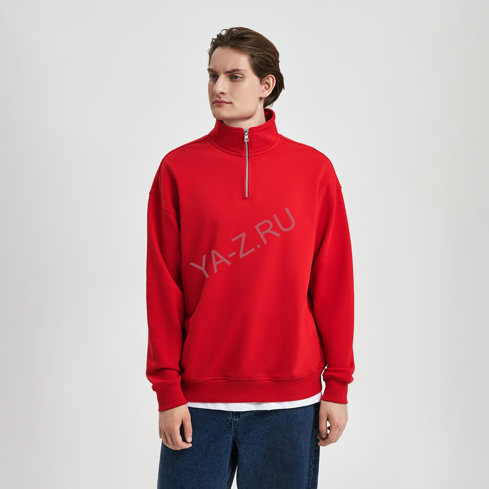 Толстовка на молнии унисекс Флоу (Flow), красная, размер 3XL/4XL