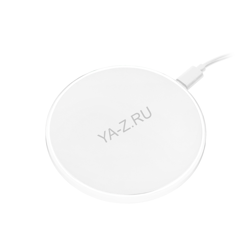 Беспроводное зарядное устройство с подсветкой 15W Аурис (Auris), белое