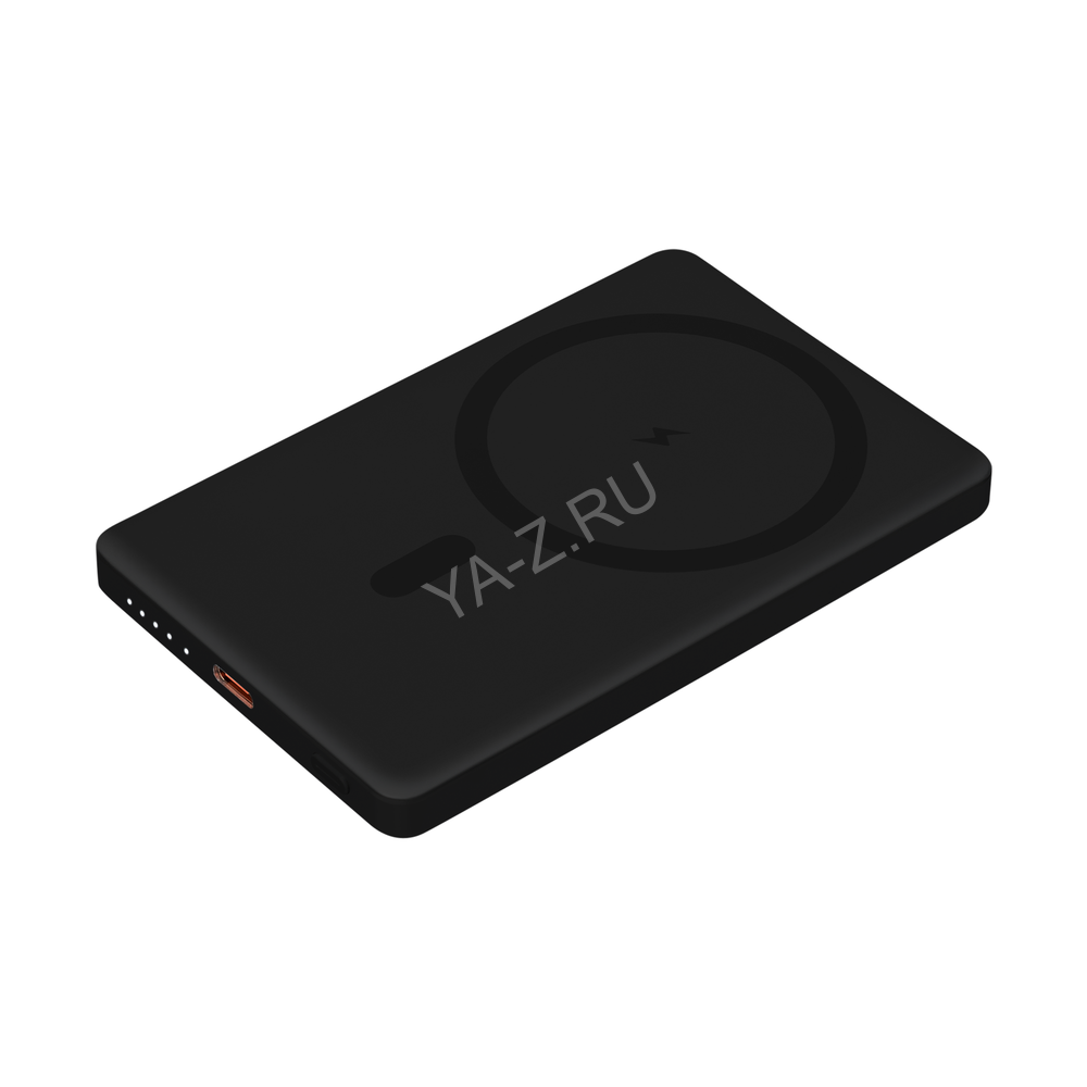 Внешний аккумулятор Атлантис (Atlantis) PD 5000mAh с функцией беспроводной зарядки 15W, черный