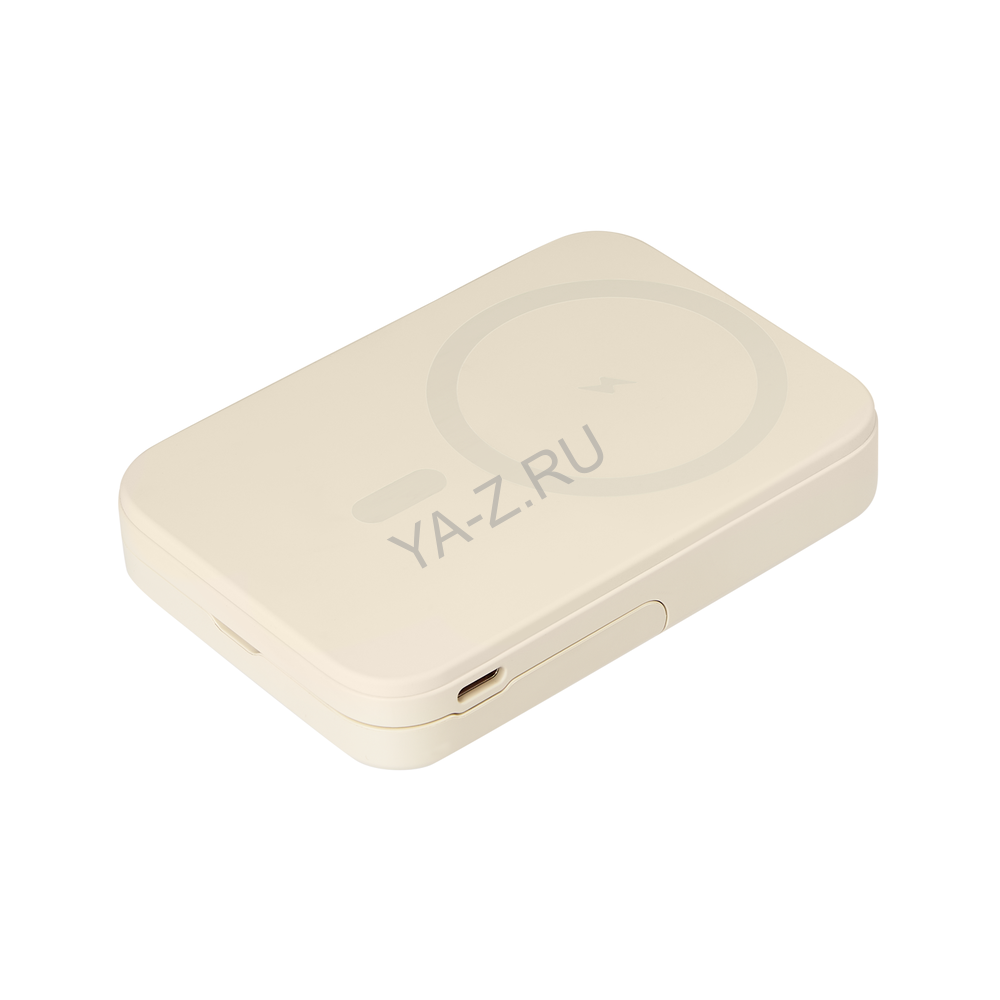 Внешний аккумулятор Юнион PD (Union PD) 10000mAh с функцией беспроводной зарядки 15W, бежевый