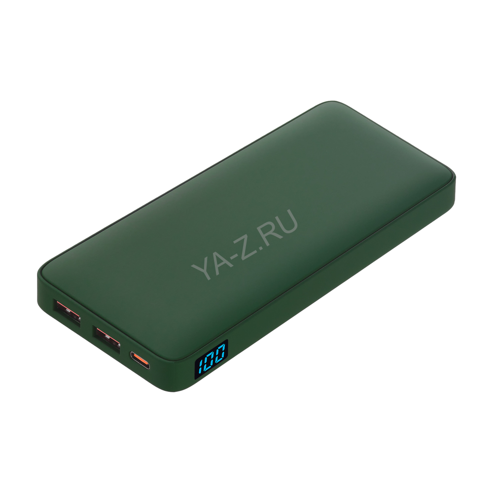 Внешний аккумулятор с подсветкой Анкор Плюс PD (Ancor PD Plus) 10000 mAh, зеленый