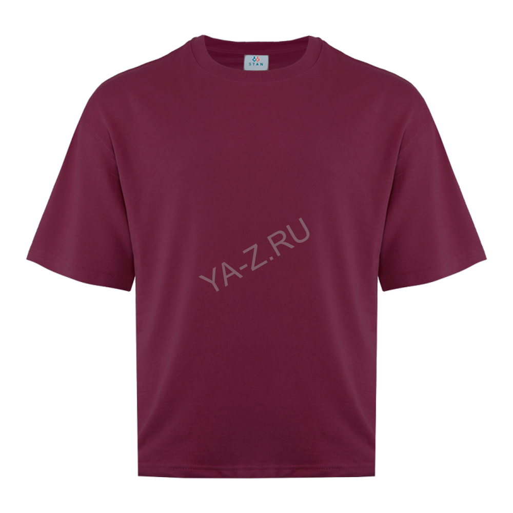 Футболка унисекс оверсайз STAN хлопок/полиэстер 260, 40, Бордовый,  (66)  (44/XS)