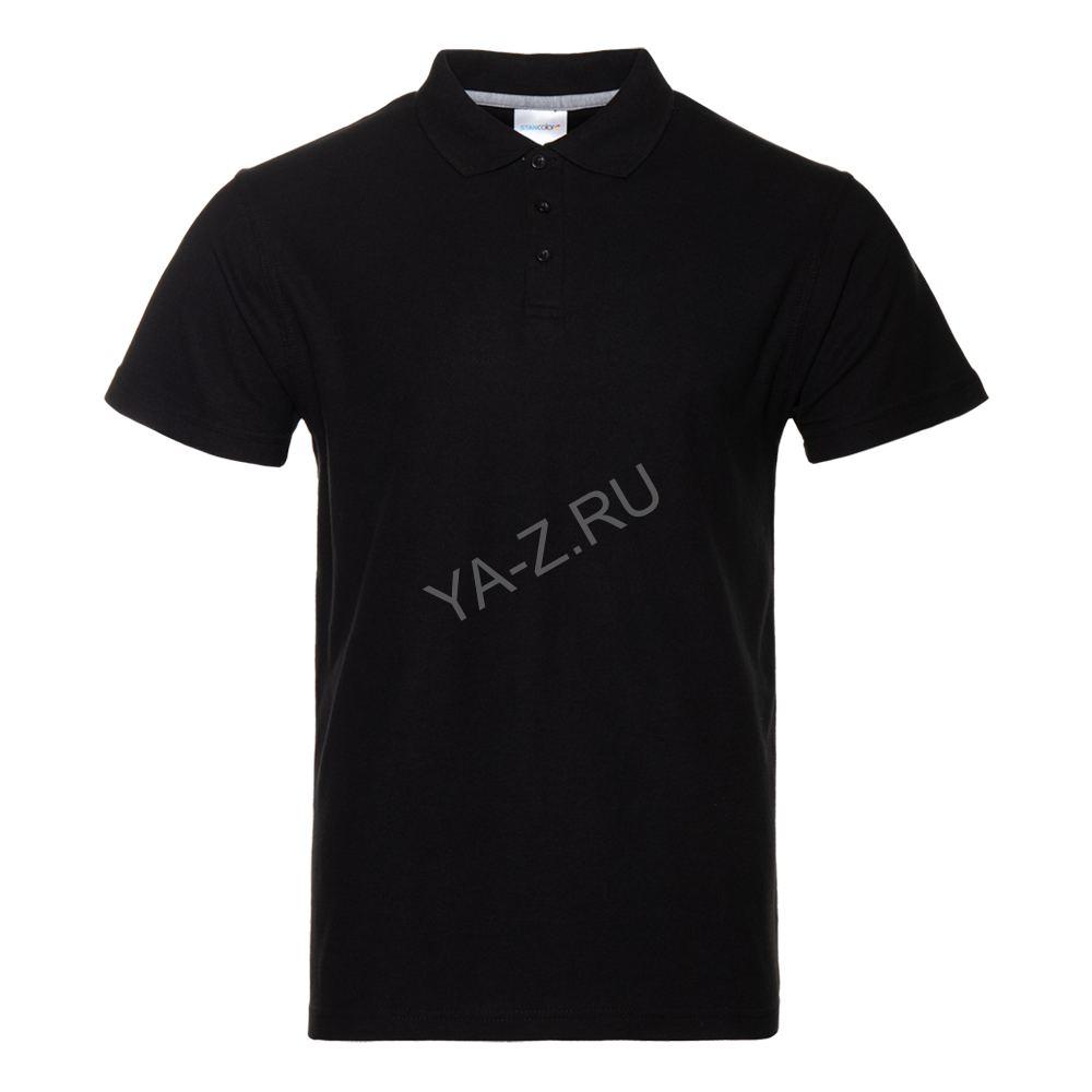 Рубашка поло унисекс STAN хлопок/полиэстер 185, 104, Чёрный,  (20)  (54/XXL)