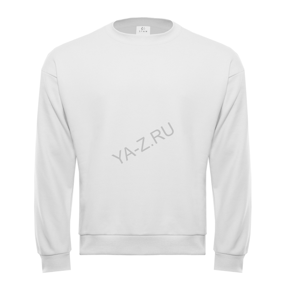 Свитшот унисекс STAN футер без начёса, 350, 96, Белый,  (10/1)  (44/XS)