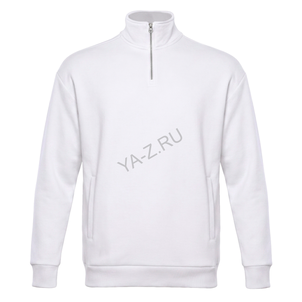 Толстовка STAN оверсайз на молнии, футер без начёса, 340, 102, Белый,  (10/1)  (44/XS)