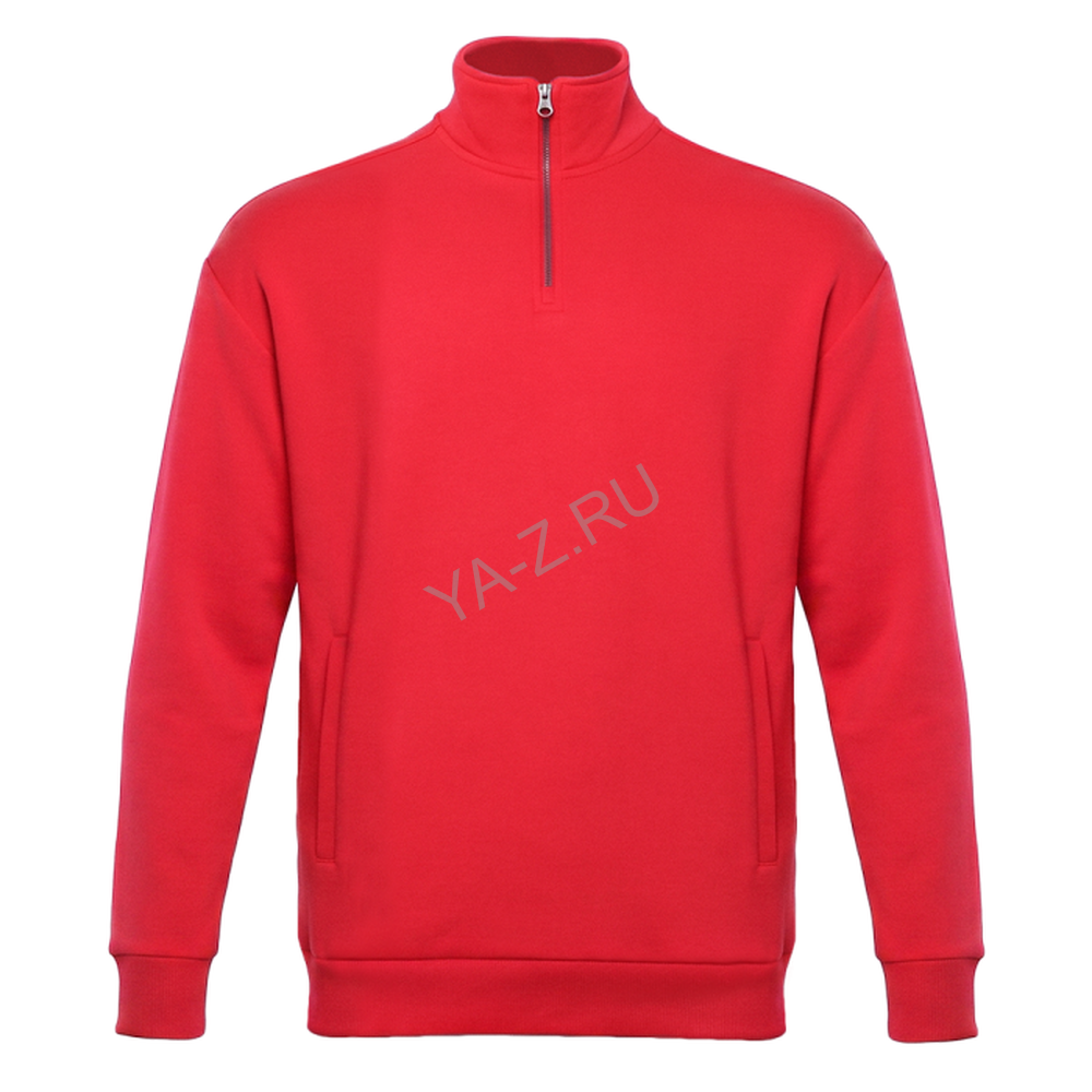 Толстовка STAN оверсайз на молнии, футер без начёса, 340, 102, Красный,  (14)  (44/XS)
