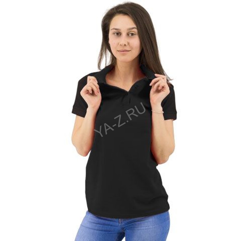 Рубашка поло Rock Lady, женская (черная, 2XL)