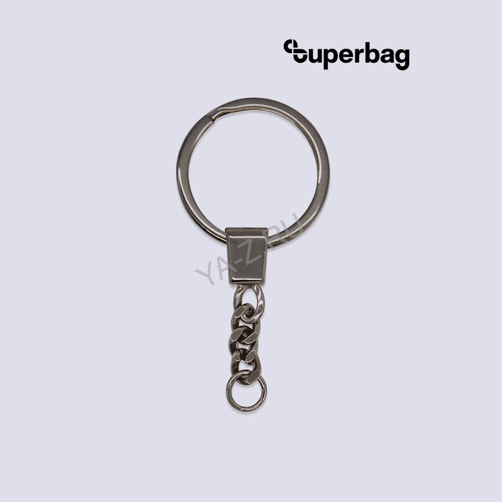 Кольцо с цепочкой Ring для обвеса, L=7см (чёрный никель)