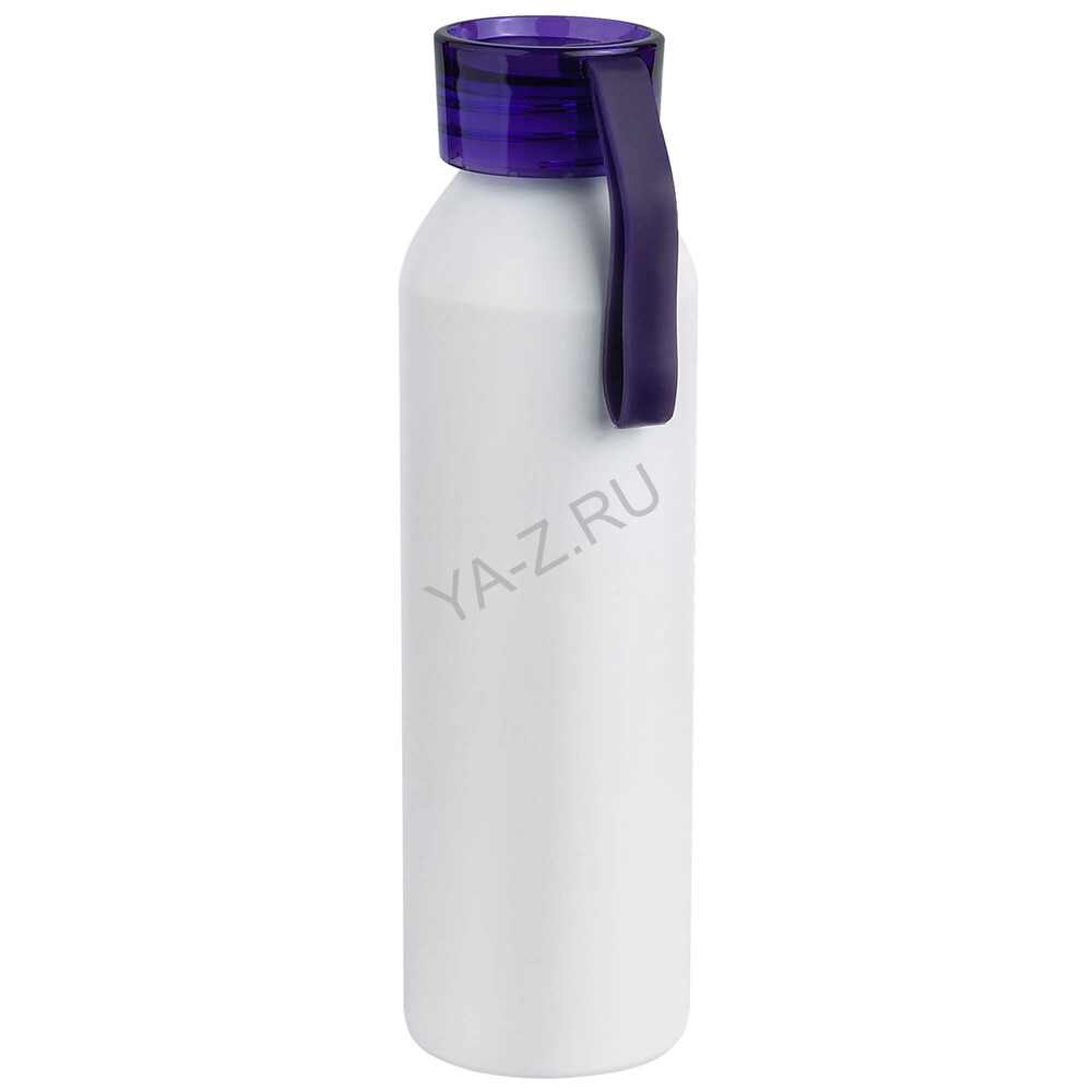 Бутылка для воды VIKING WHITE 650мл. Белая с фиолетовой крышкой 6143.11