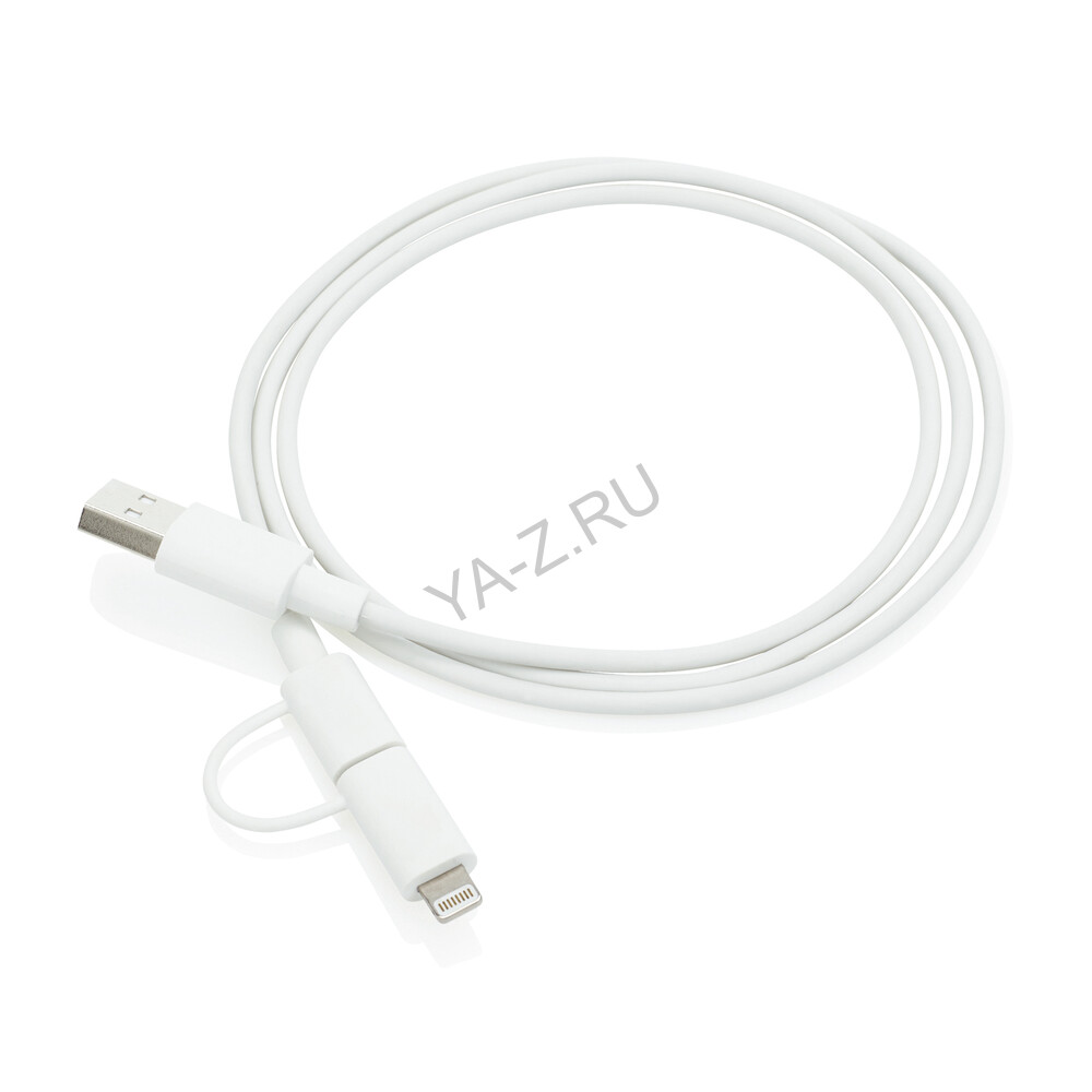 Кабель «2 в 1» с лицензированным MFi разъемом Apple Lightning