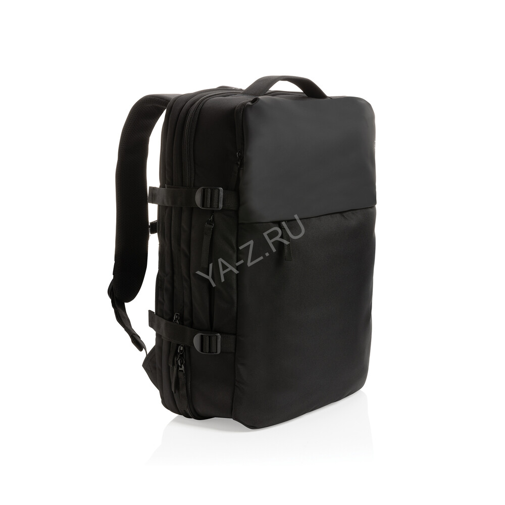 Рюкзак для путешествий Swiss Peak из rPET AWARE™ с регулируемым объемом, 15.6