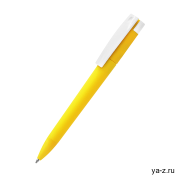 Ручка пластиковая T-pen софт-тач, желтая