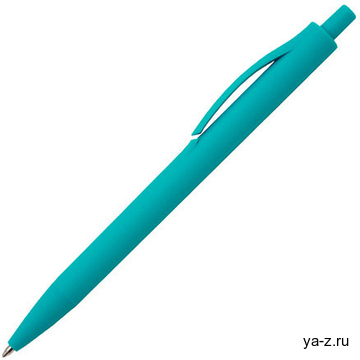 Ручка шариковая IGLA SOFT, пластиковая, софт-тач, бирюзовая