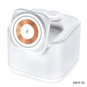Беспроводная колонка Powerbox 5W с беспроводной зарядкой 15W,белый