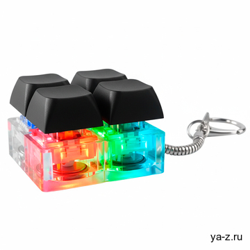Брелок Press Anti Stress с LED подсветкой (фонарик), черный