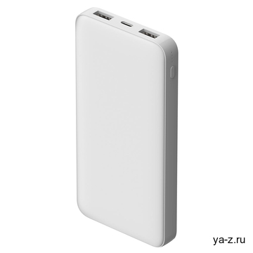 Внешний аккумулятор Polus, 10000 Mah, софт-тач покрытие, белый
